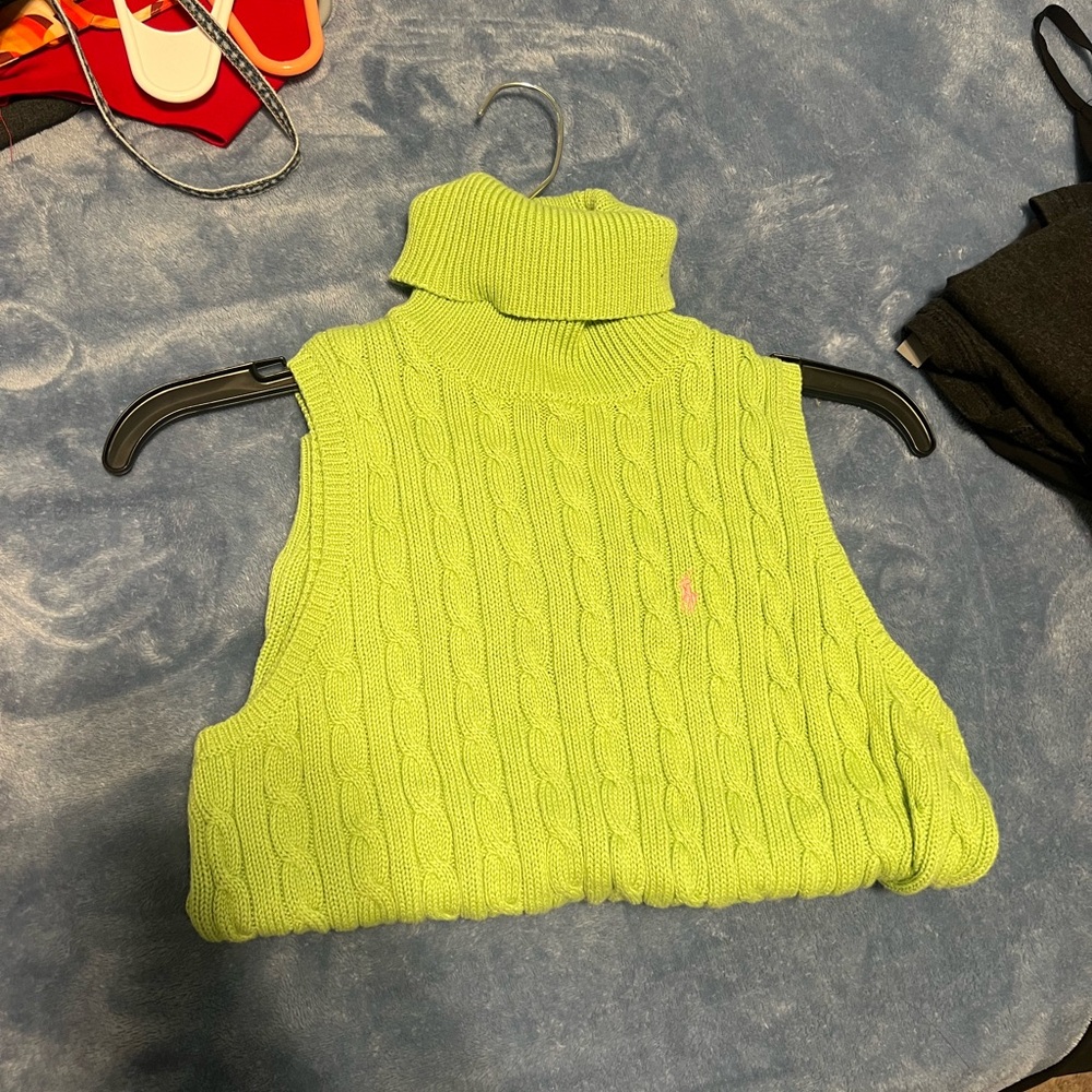 💗Bright green turtle neck